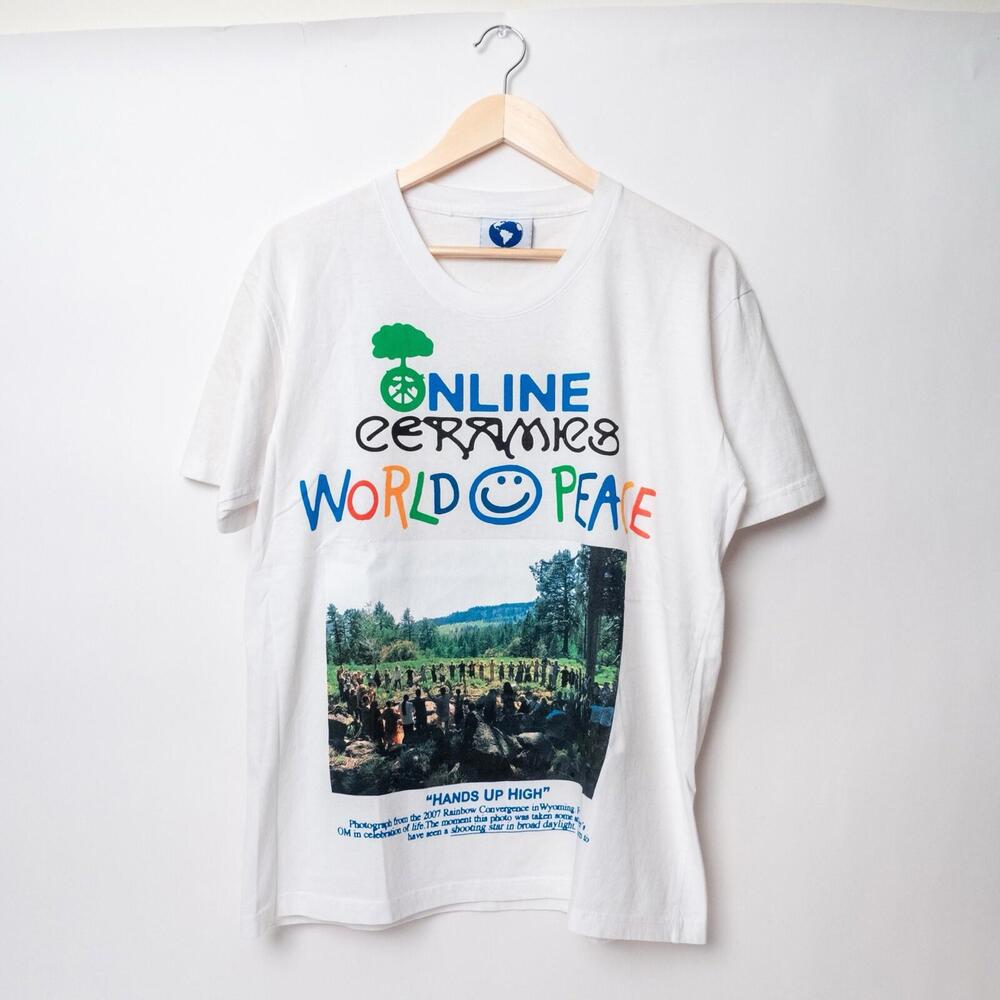 Online Ceramics I Declare World Peace T-Shirt White Mens Size M